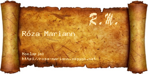 Róza Mariann névjegykártya